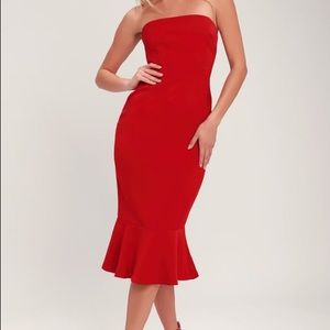Strapless Midi Dress
